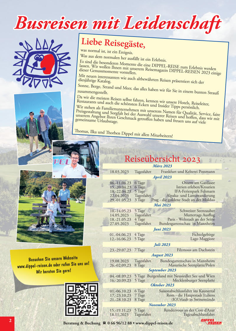 Reisekalender Bild