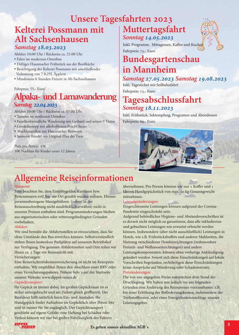 Reisekalender Bild